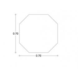 Κρεμαστός Καθρέπτης Octagon 70x70 εκ. με Led
